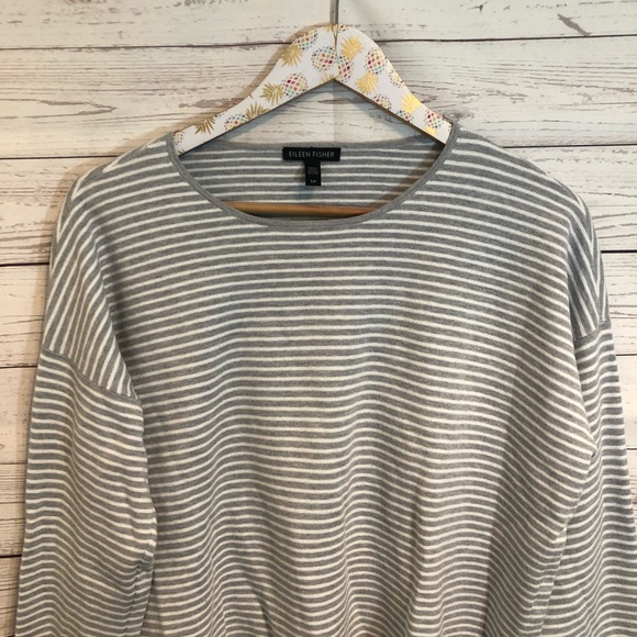 Eileen Fisher Organic Cotton Striped Sweater - Picture 4 of 7